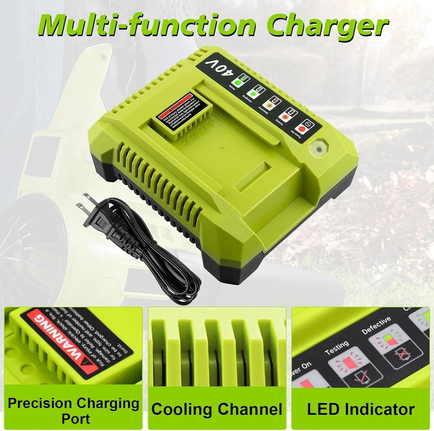 2PACK 8PACK 8.0Ah Battery 40 Volt for Ryobi 40V Lithium OP40602 Battery with LED