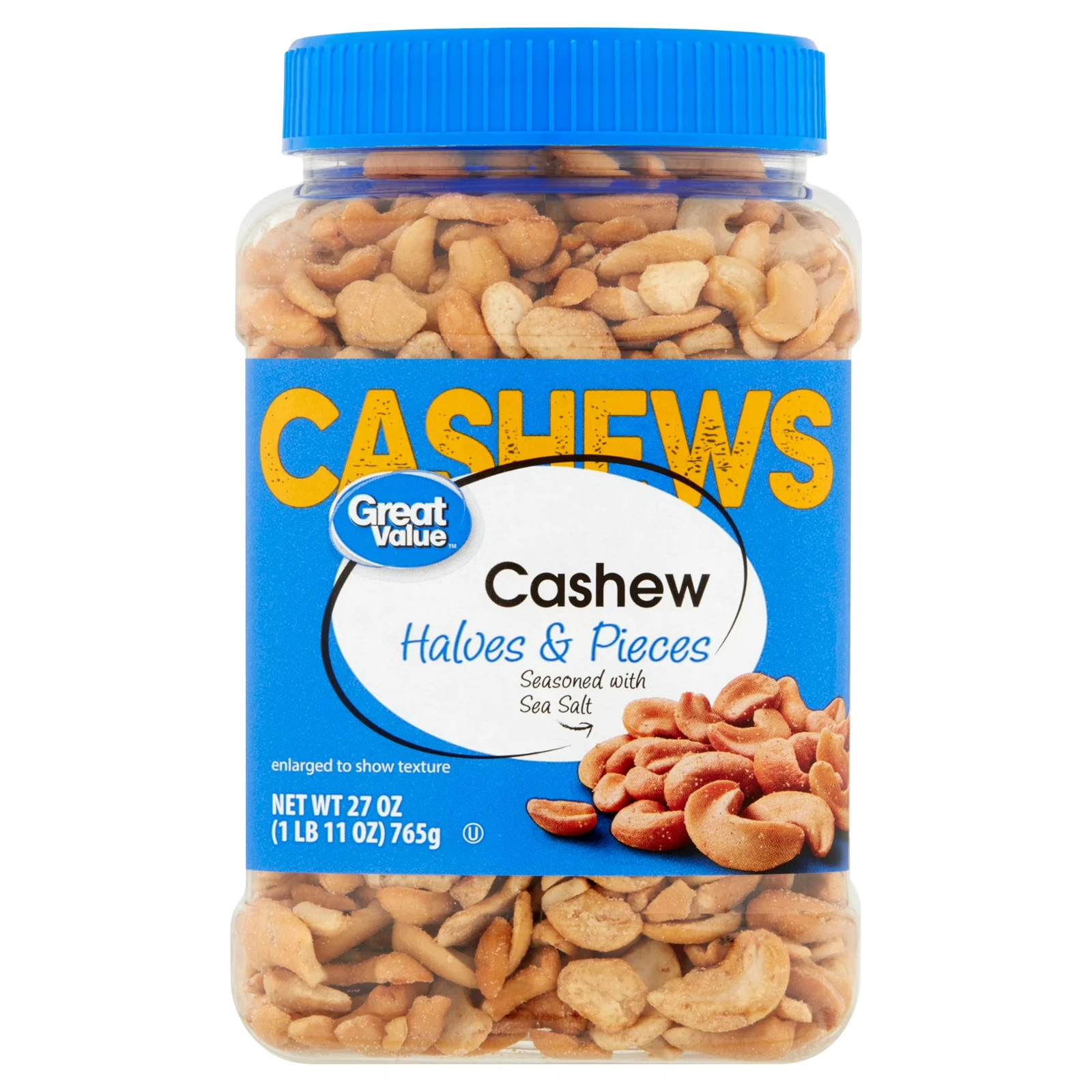 Great Value Cashew Halves & Pieces, 27 oz (PACK OF 2)