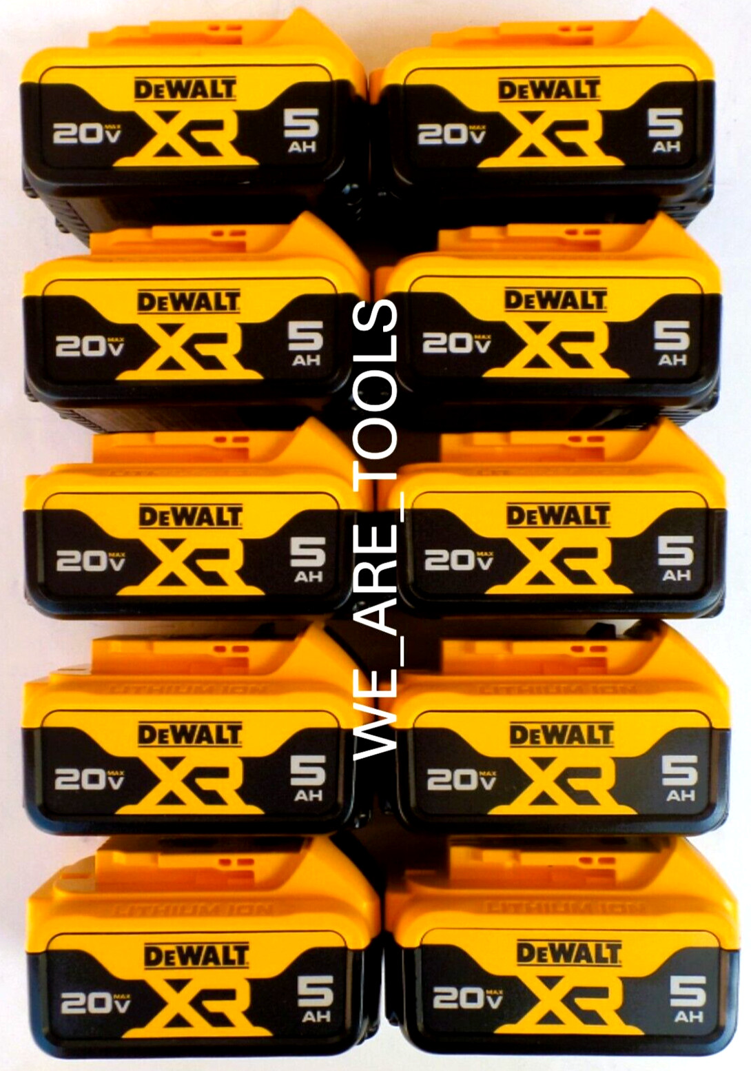 (10) Dewalt 20V DCB205 5.0 Batteries For Drill, Saw, Grinder 20 Volt