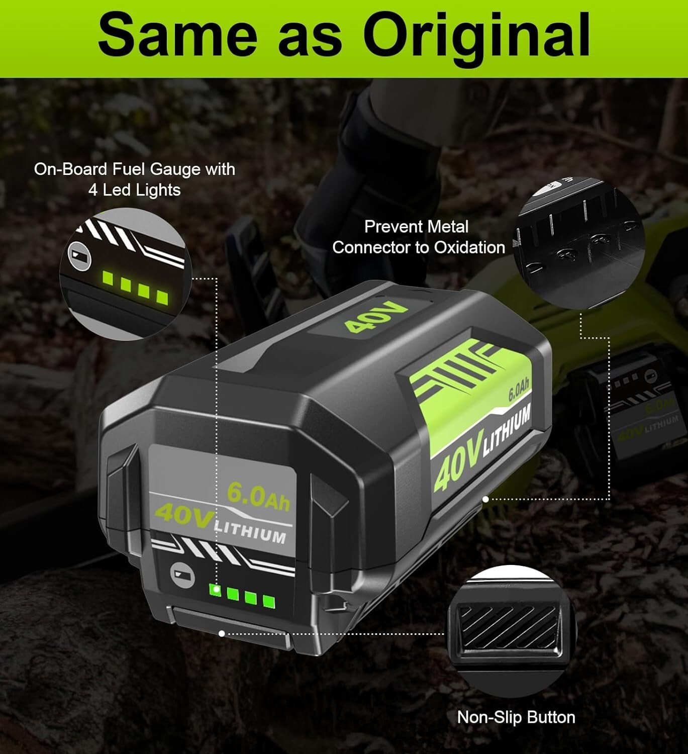 6000mAh Battery or Rapid Charger For Ryobi 40 Volt Lithium OP4050 OP40602 Tool