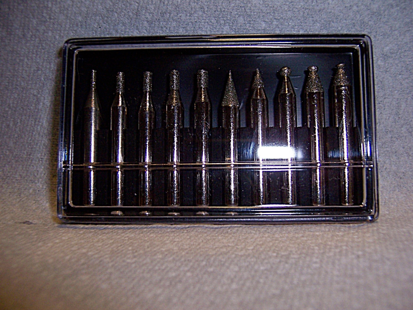 10 Piece Diamond Burr Bur Set Grind Shape Smooth Metal Small Projects Carve New