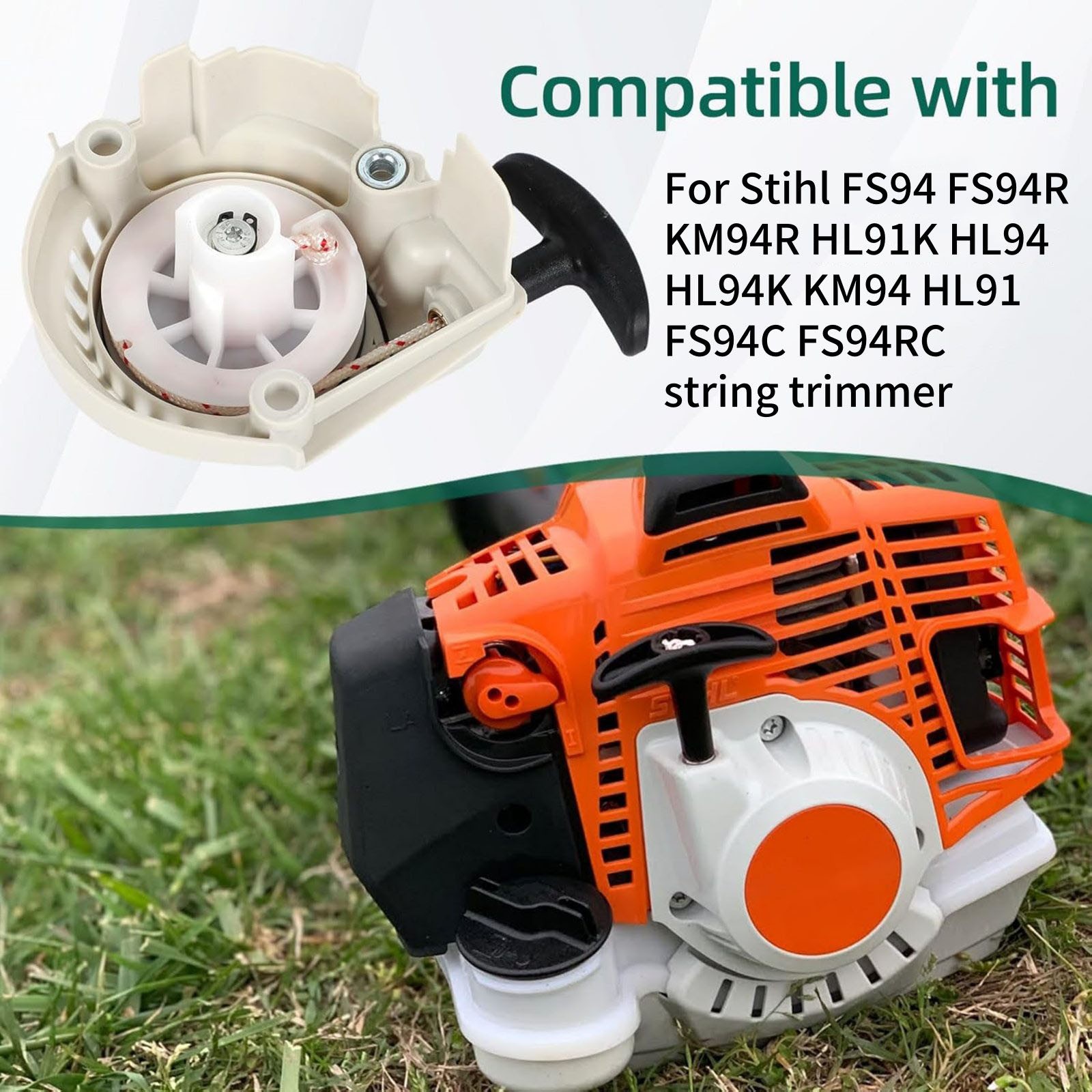 New Plastic+Metal Recoil Starter 4149-190-4001 for Stihl FS94R String Trimmer