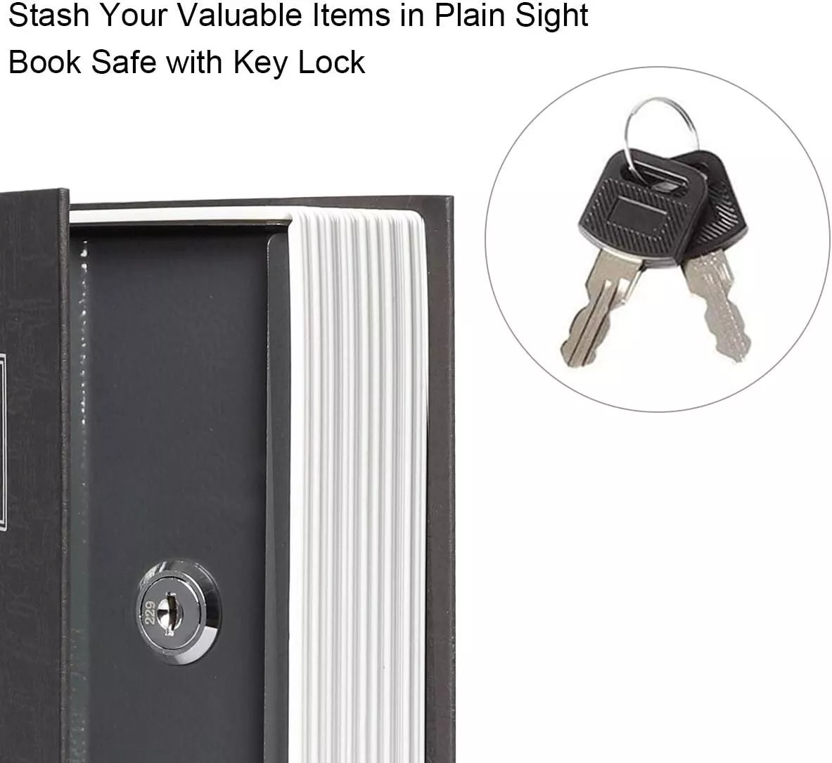 Book Safe Box with Combination Lock Dictionary Diversion Safe Secret Hidden Box