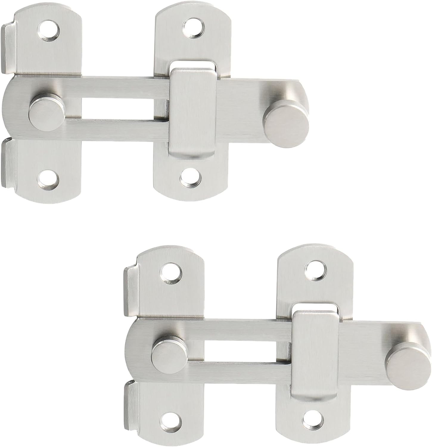 2PCS Heavy Duty Barn Door Lock 180°Flip Sliding Latch Lock Stainless Steel Matte