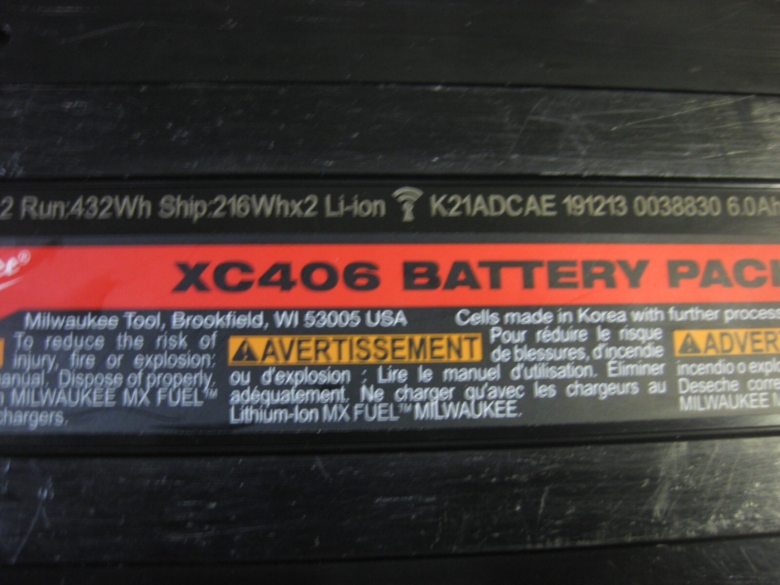 Milwaukee XC406 RedLithium-Ion Battery