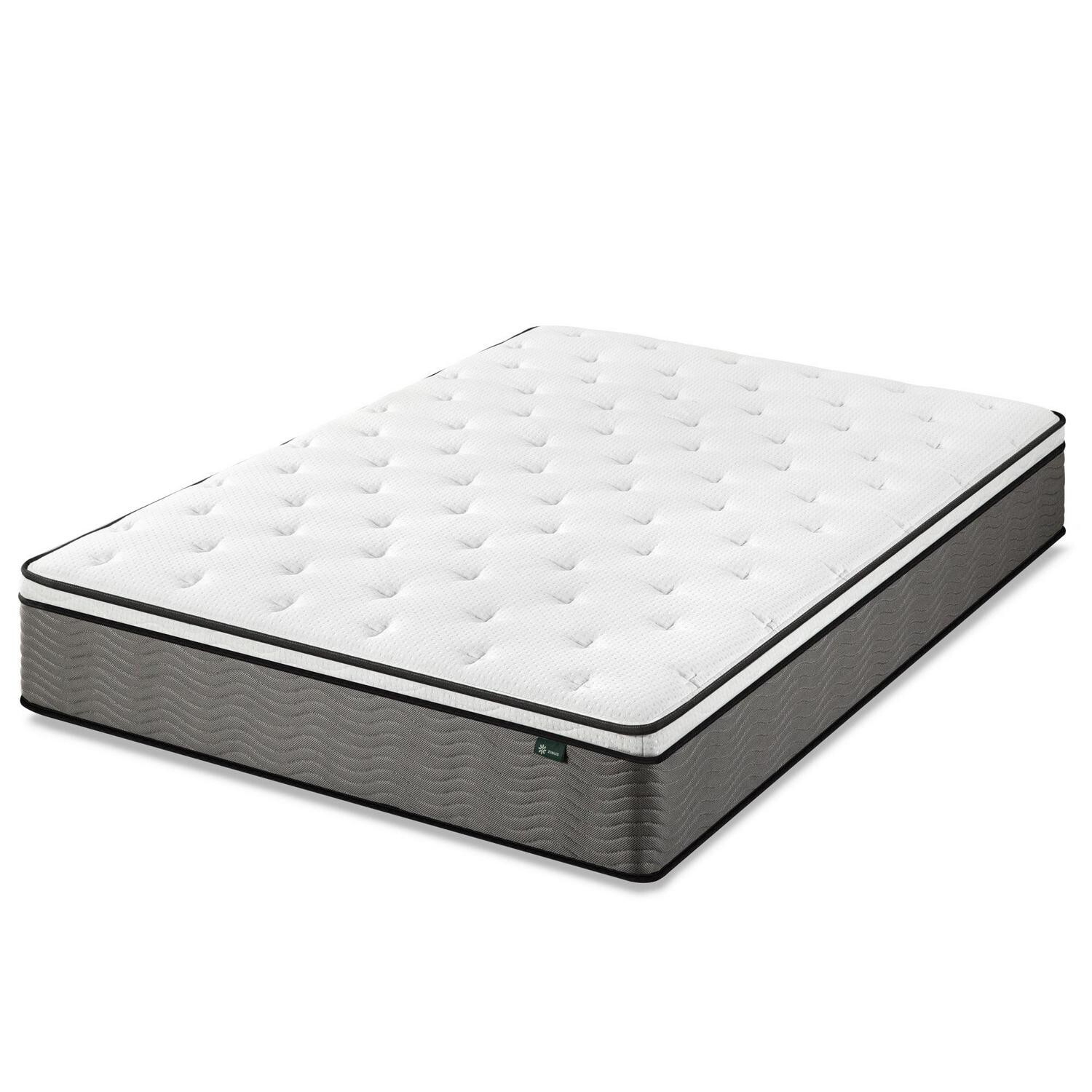 Zinus Pressure Relief Extra Firm Hybrid Mattress Comfort Foam and Pocket Spring