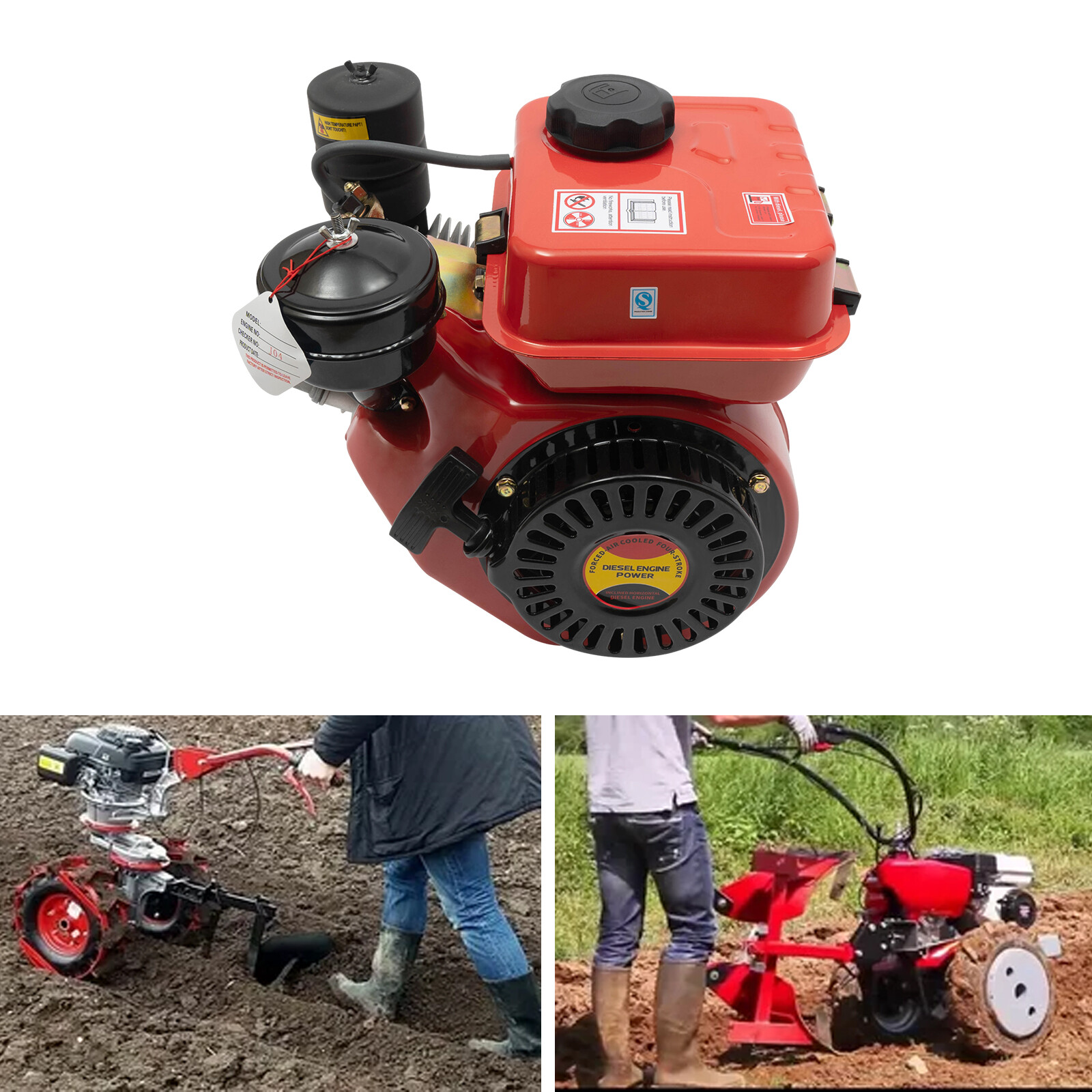 4-Stroke 6 HP Engine Single Cylinder Air Cooled For Small Agricultural Machinery