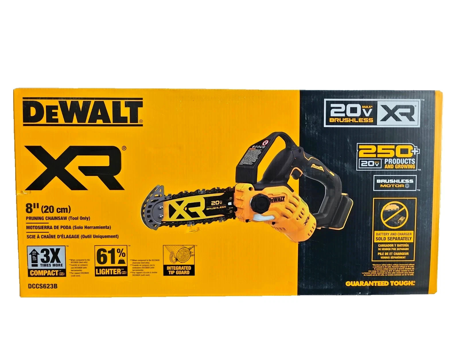 DeWalt DCCS623B 20V MAX 8″ Brushless Cordless Pruning Chainsaw 2026