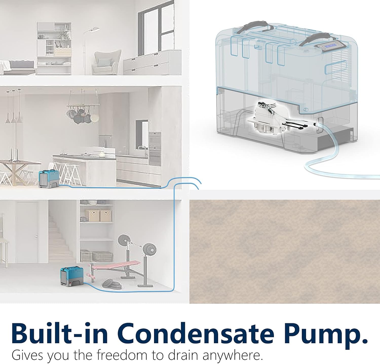 ALORAIR Storm LGR Extreme 180 Pint Commercial Dehumidifier with Pump 2300 Sq. Ft
