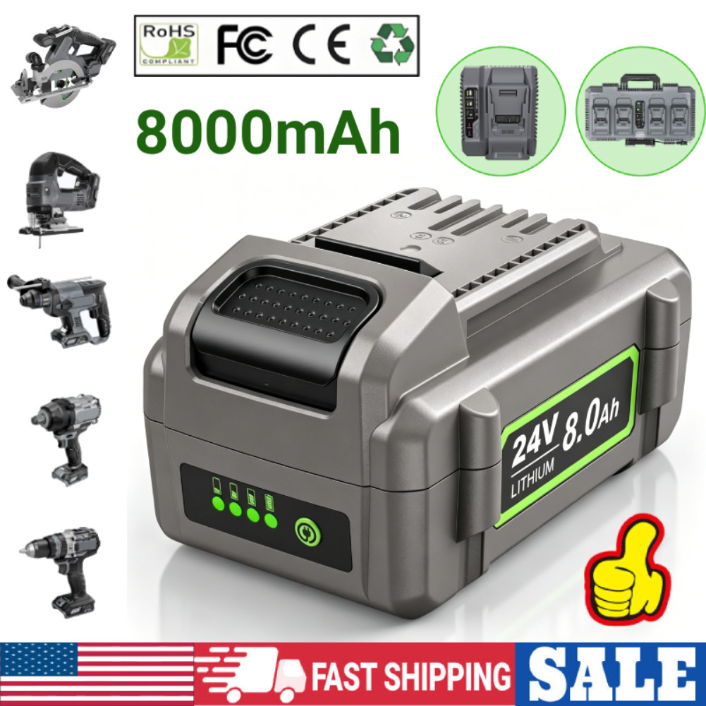 24V 8Ah Replacement Battery for Flex FX0221-1 Compatible with Flex Cordless Tool