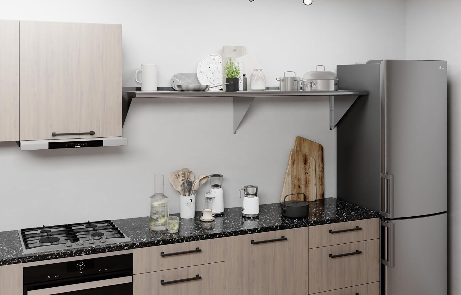 AmGood 18 in. x 72 in. Stainless Steel Wall Shelf | NSF | Metal Shelving | Garag