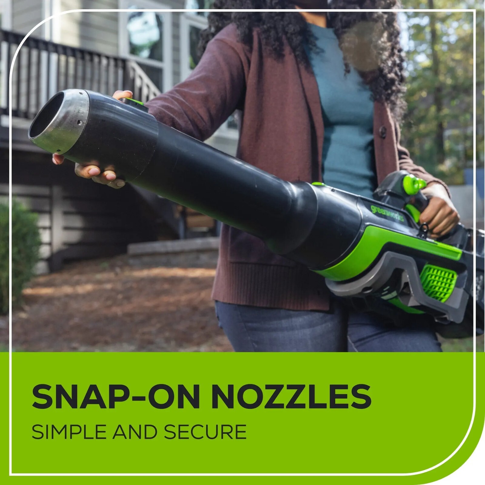 Greenworks 80V 800CFM 200MPH Leaf Blower + Strap & Nozzle (NO BATTERY TOOL ONLY)