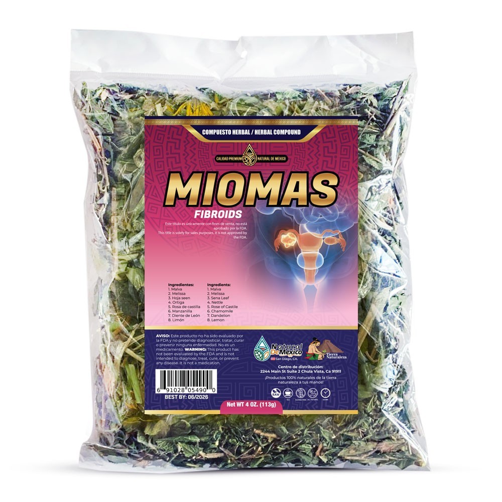Miomas, Compuesto Herbal Te, 4 oz. Fibroids Herbal Tea 4 Oz. Natural de Mexico