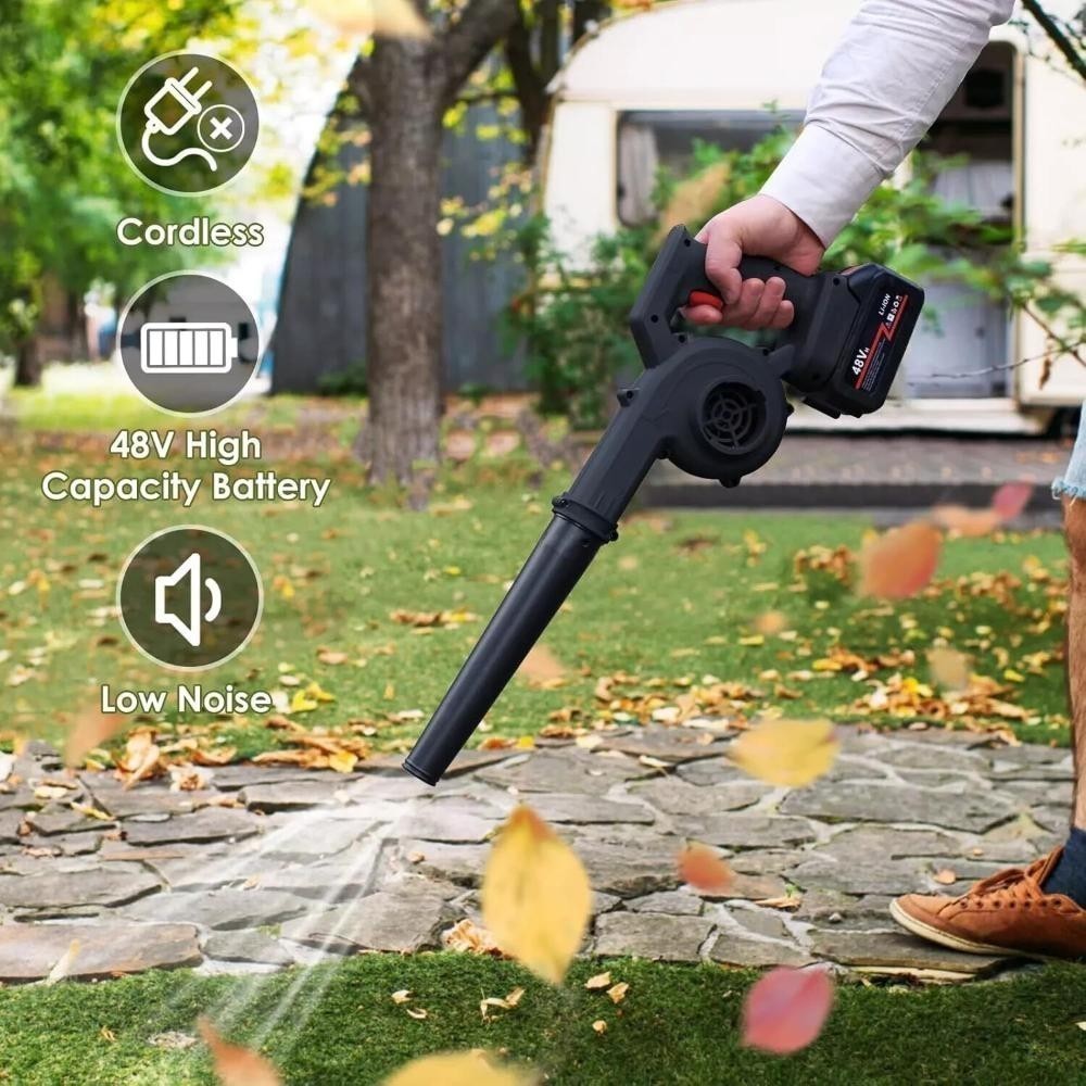 Leaf Blower Cordless, 21V Handheld Electric Leaf Blower with Battery and Charger