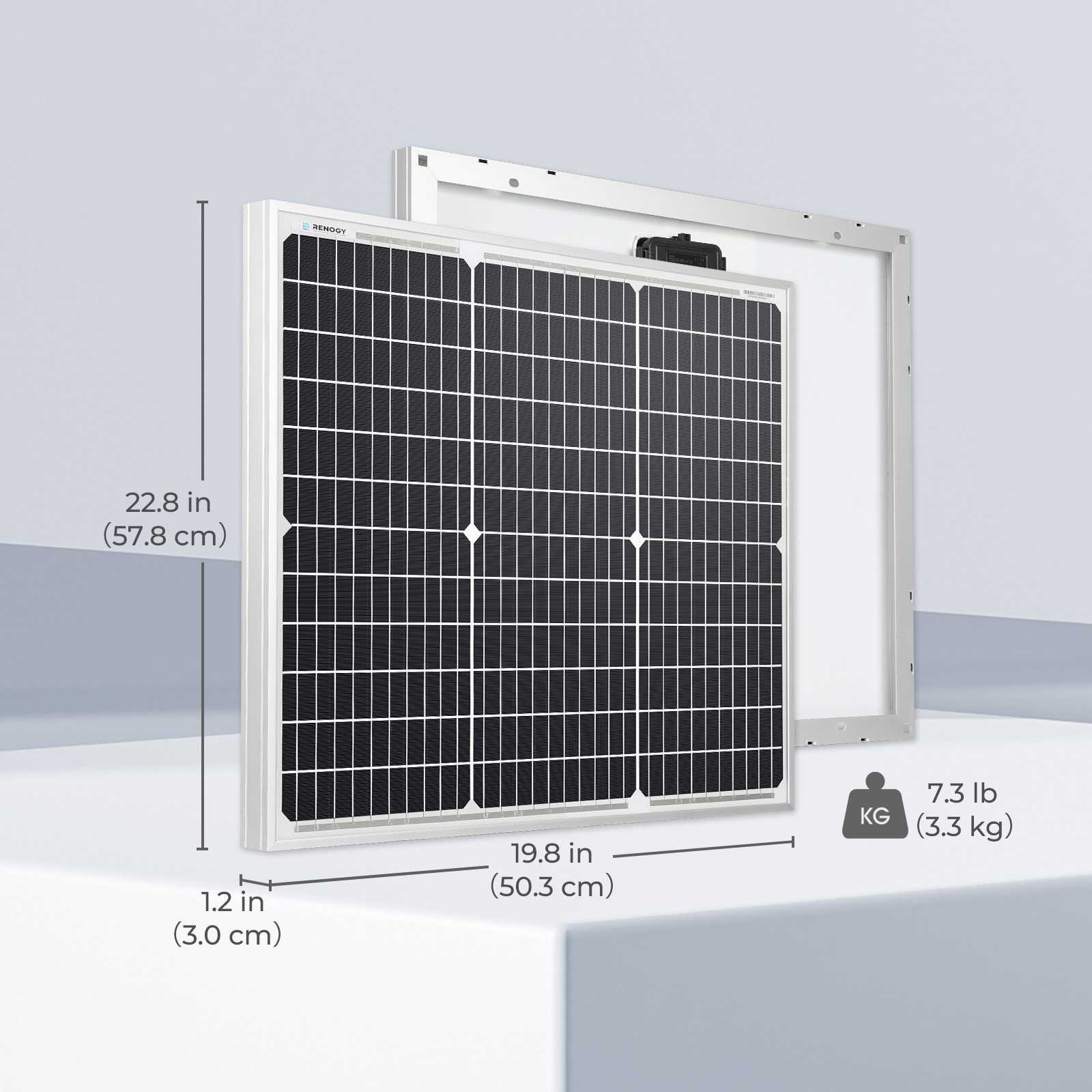 Renogy 50 Watt 12 Volt Monocrystalline Solar Panel for RV, Boat, Pool