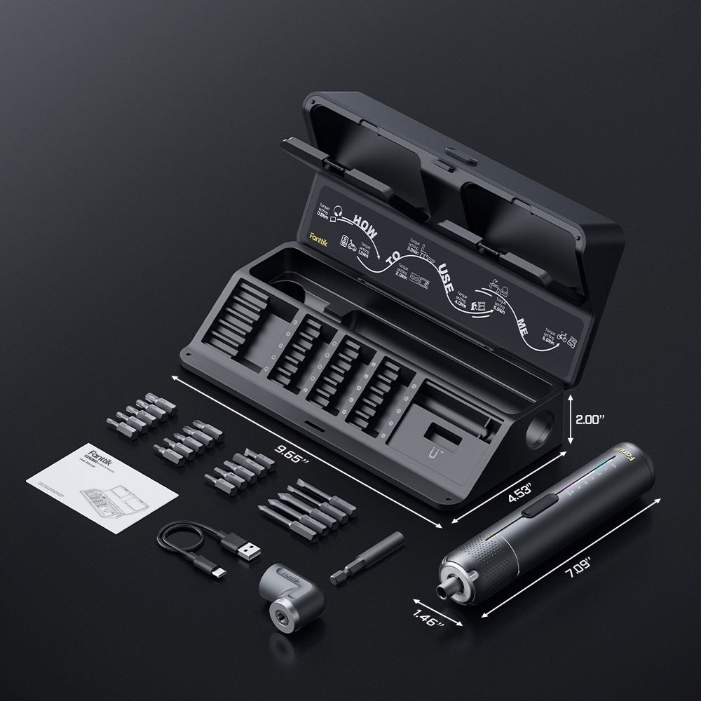 Fanttik S2 Pro Electric Screwdriver Set Rechargeable 250RPM 7 Adjustable Torque