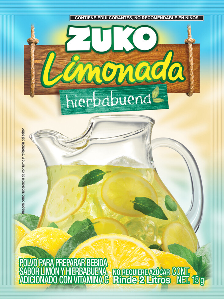 ZUKO Many Flavors No Sugar Needed Makes 2 Liters Of Drink Mix 15g/11gFrom Mexico