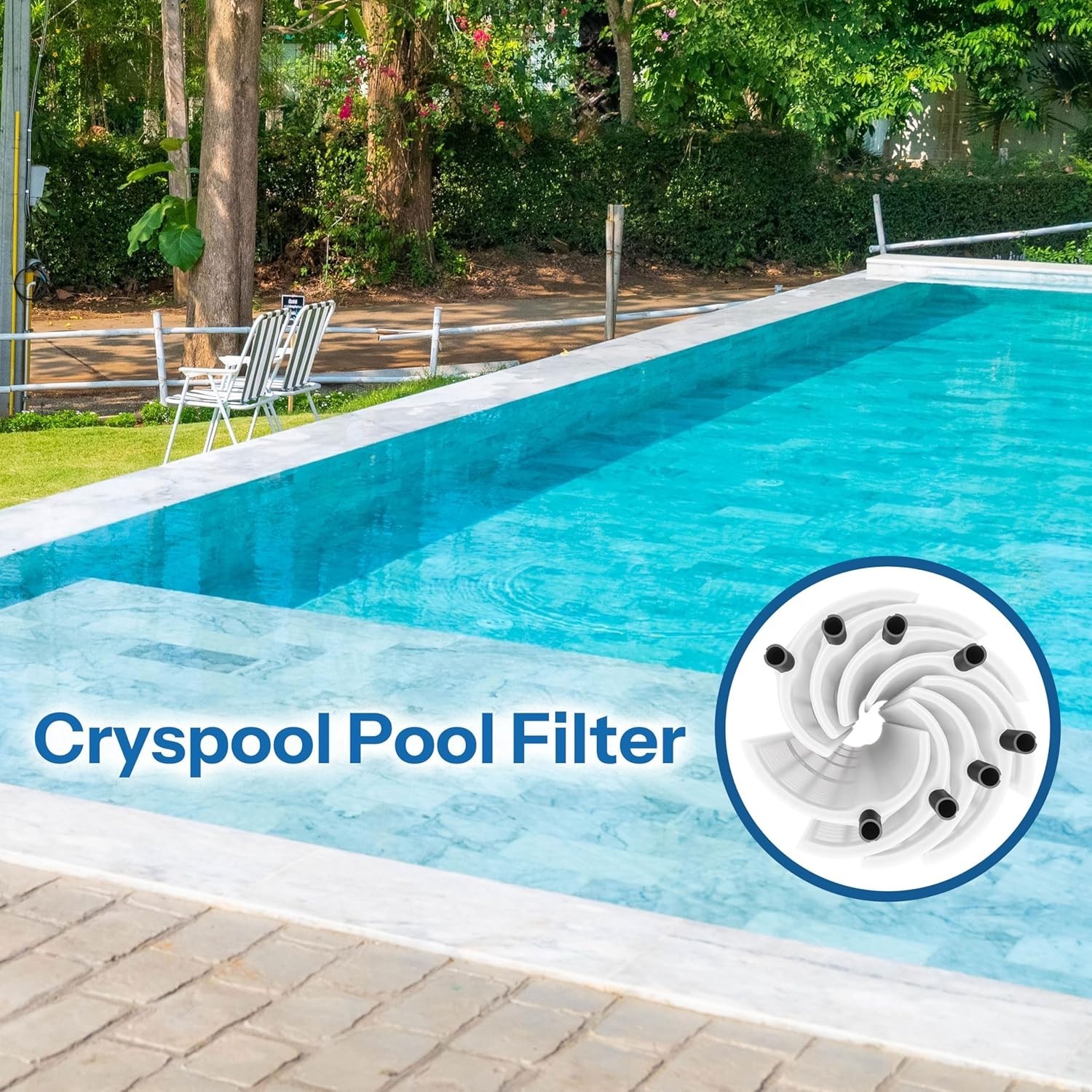 Cryspool 1260 DE Pool Filter Compatible with PUREX SMBW 2060/4060 8 Large Grids