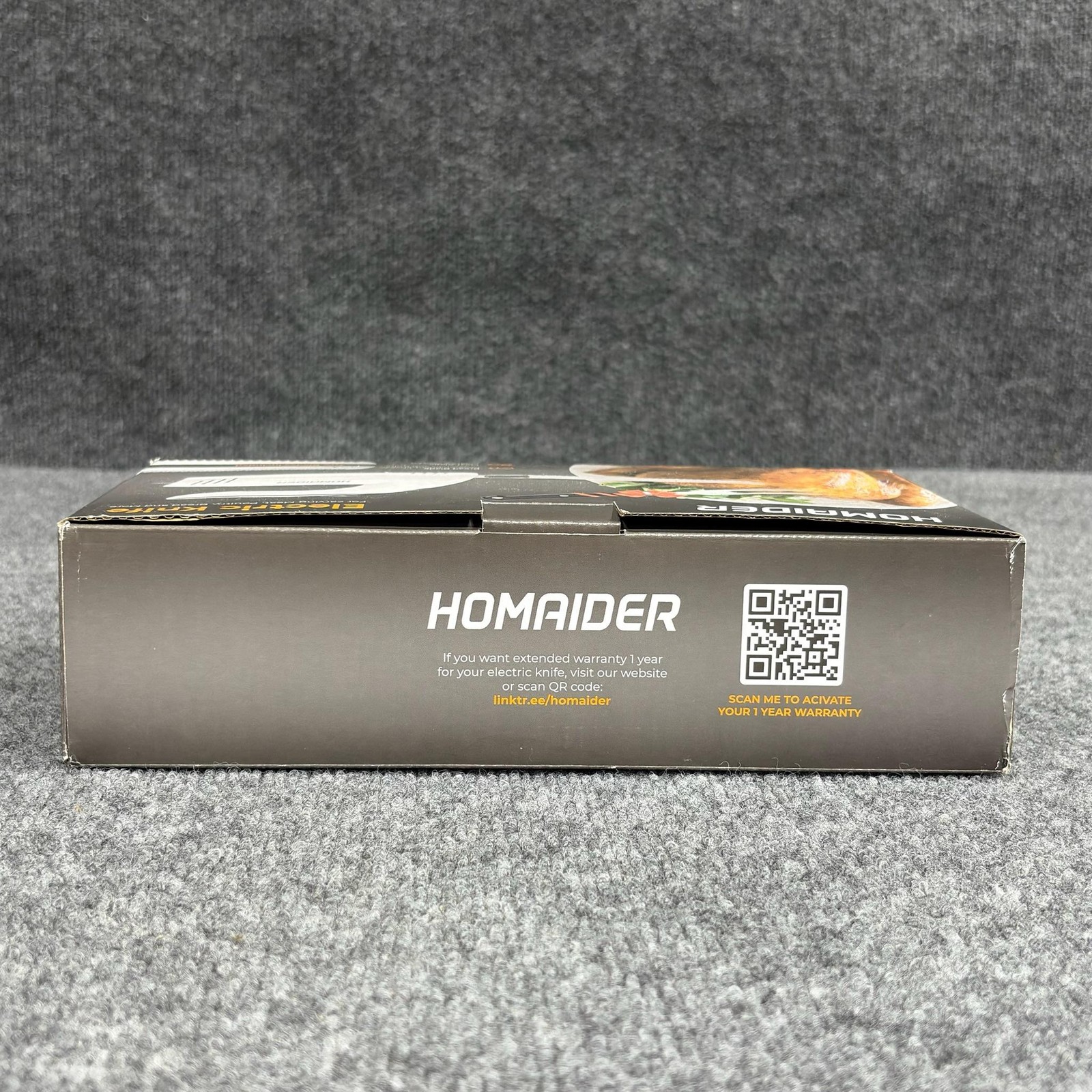 Homaider Electric Knife Carving Set 2 Blades Stainless Steel White Meat Bread