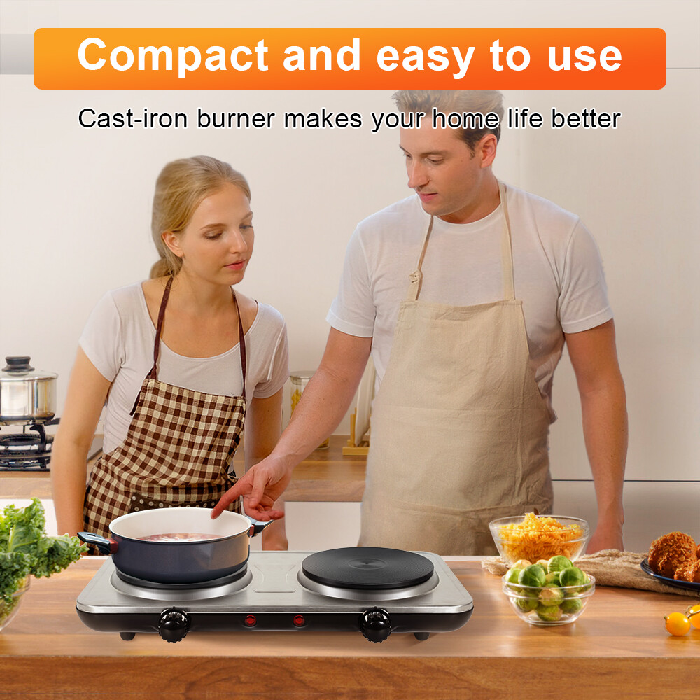 Electric Hot Plate Single Double Hob Stove Burner Countertop Cooktop Cooker
