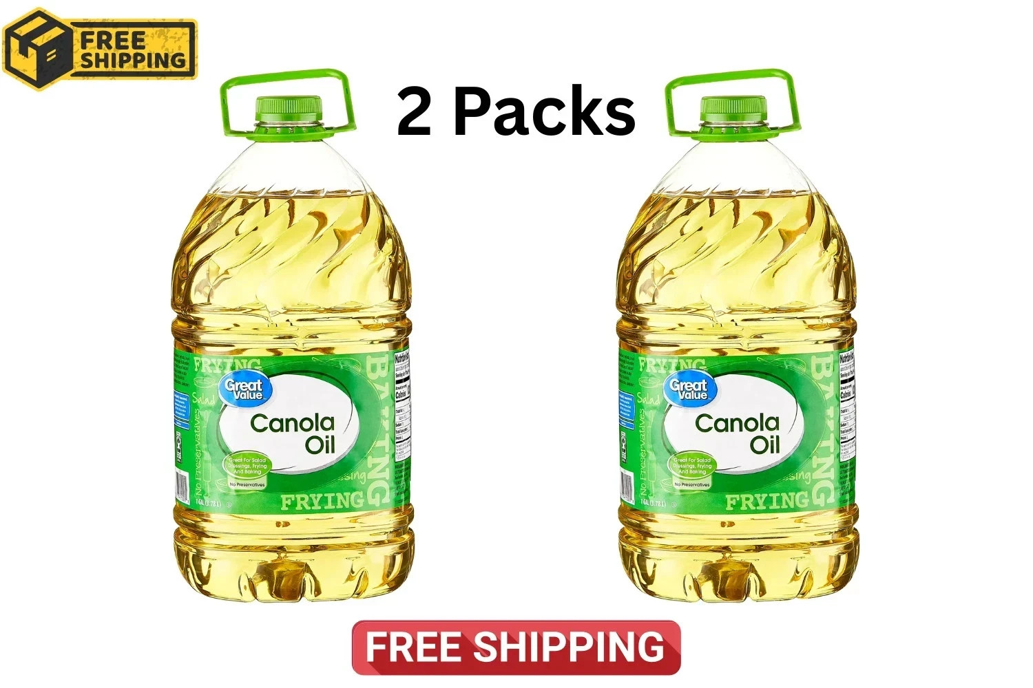 Great Value Canola Oil, 2 gal – Free Shipping
