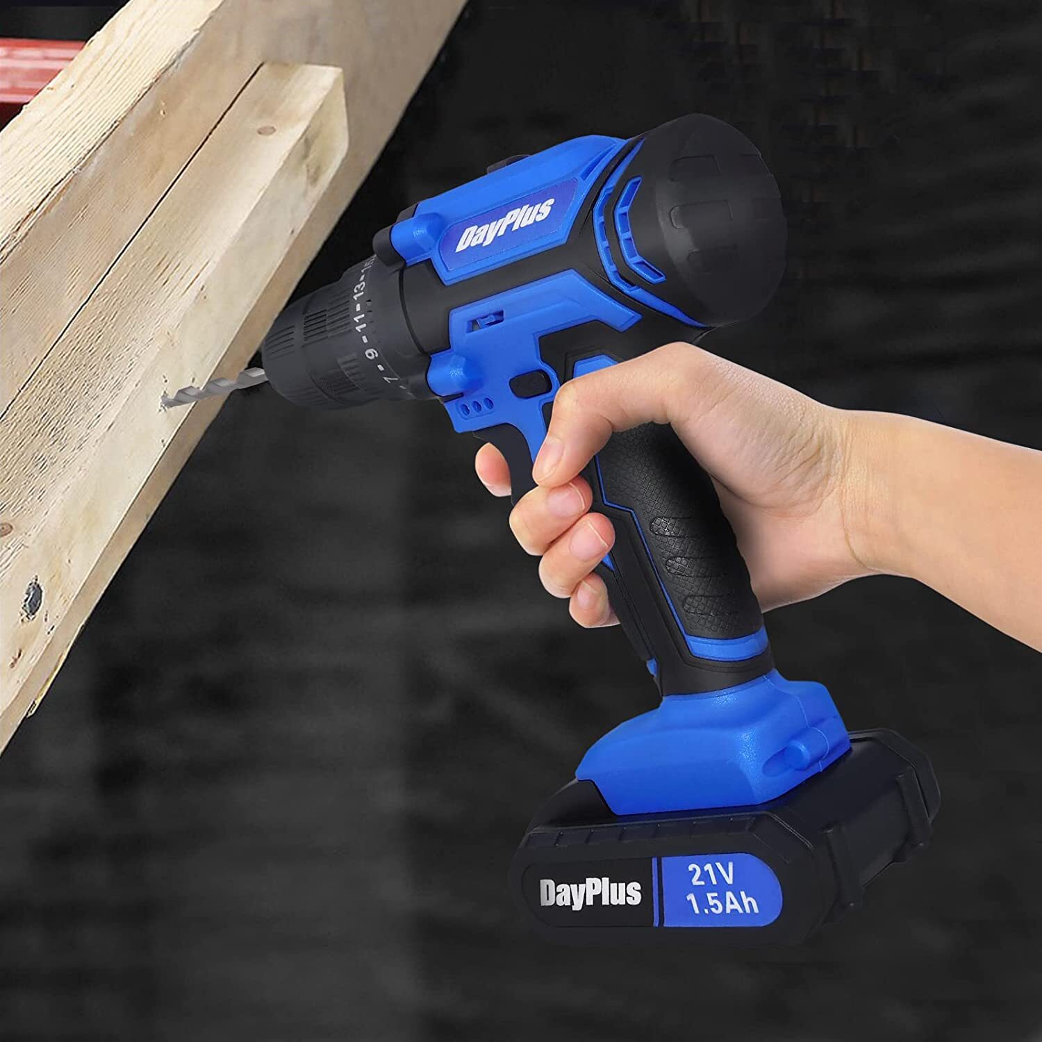 Electric Cordless Drills 21V Drill Driver Set With Charger Battery LED Worklight