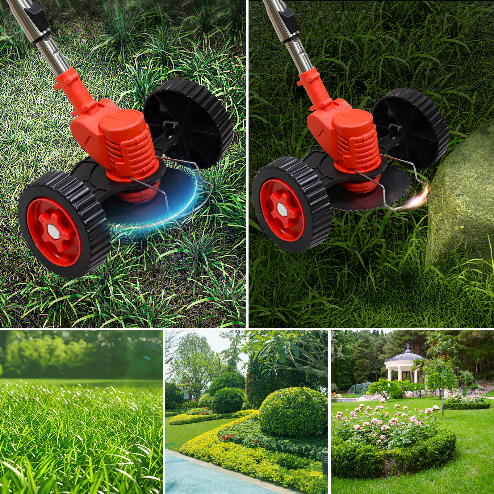 2026New Foldable Cordless Electric Grass String Trimmer Lawn Cutter Brush Mower