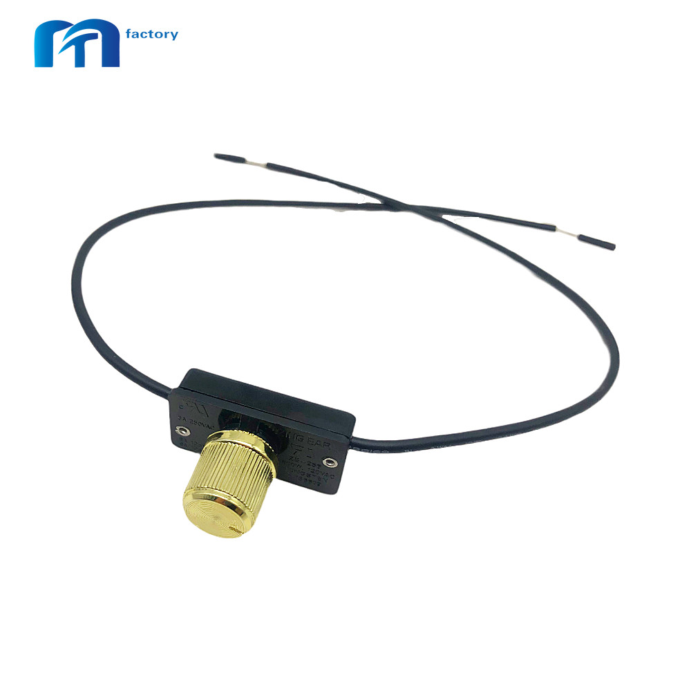 NEW 500W 1-2-3 Gear ZE-256 Rotary Dimmer Light Lamp Switch Brass 500W