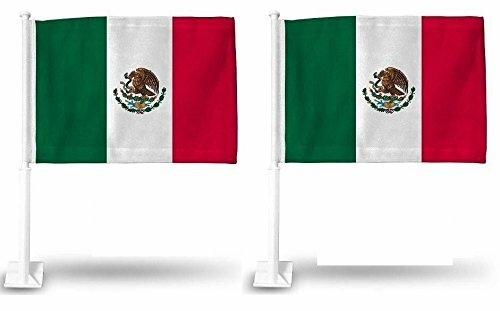 2X MEXICO MEXICAN World Cup Soccer Car Flag FLAGS FOR CAR WINDOW 18″ X 12″ INCH
