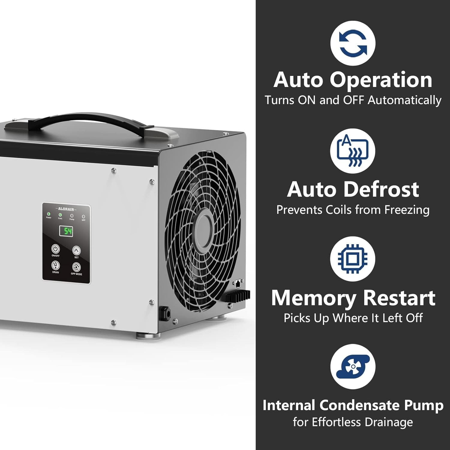 ALORAIR Sentinel HD35P 70 PPD Crawl Space Dehumidifier w/Pump Automatic Defrost