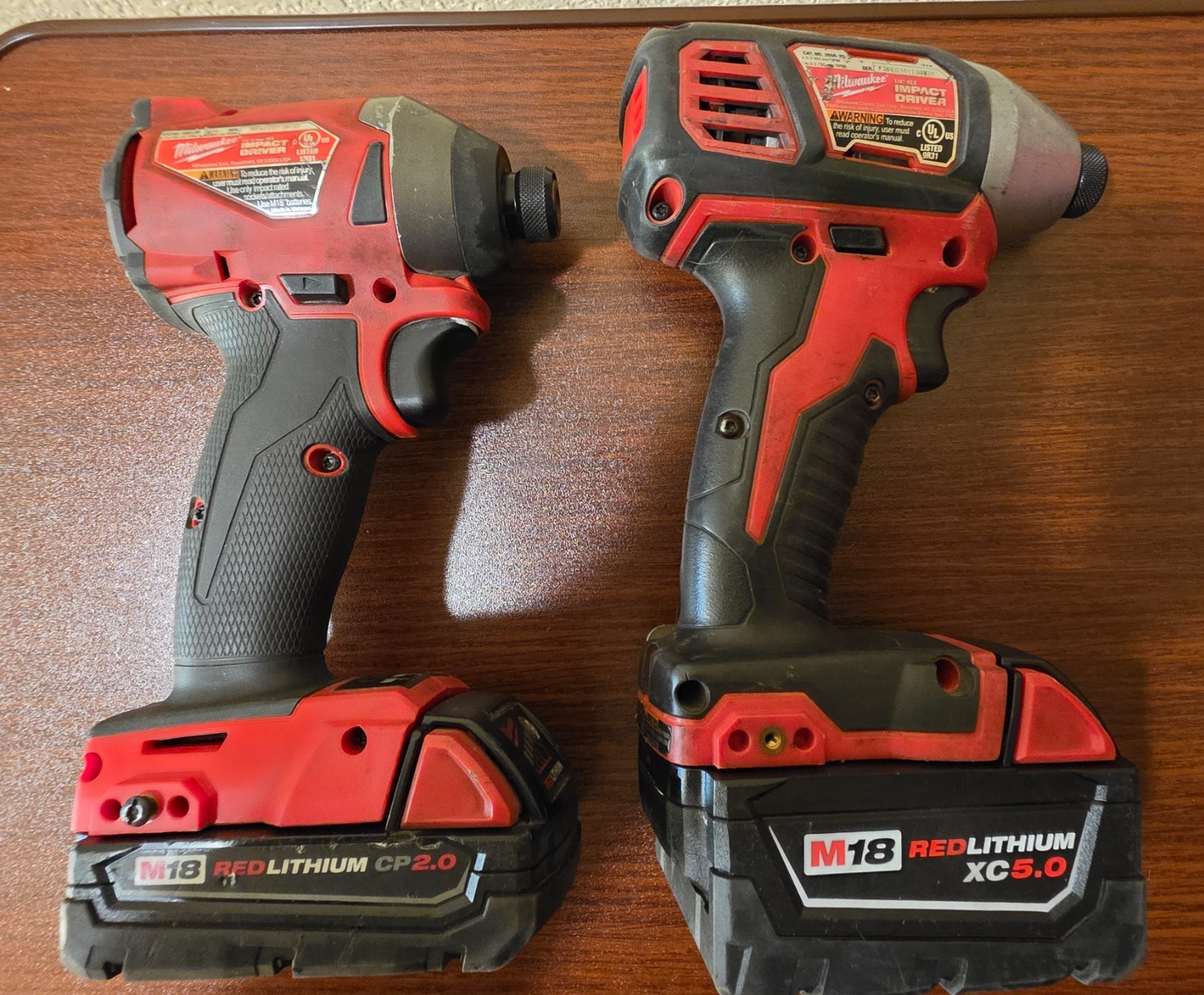 Milwaukee 2656-20 & 2853-20 M18 Impact Driver Kit with Two Battery Charger Bag
