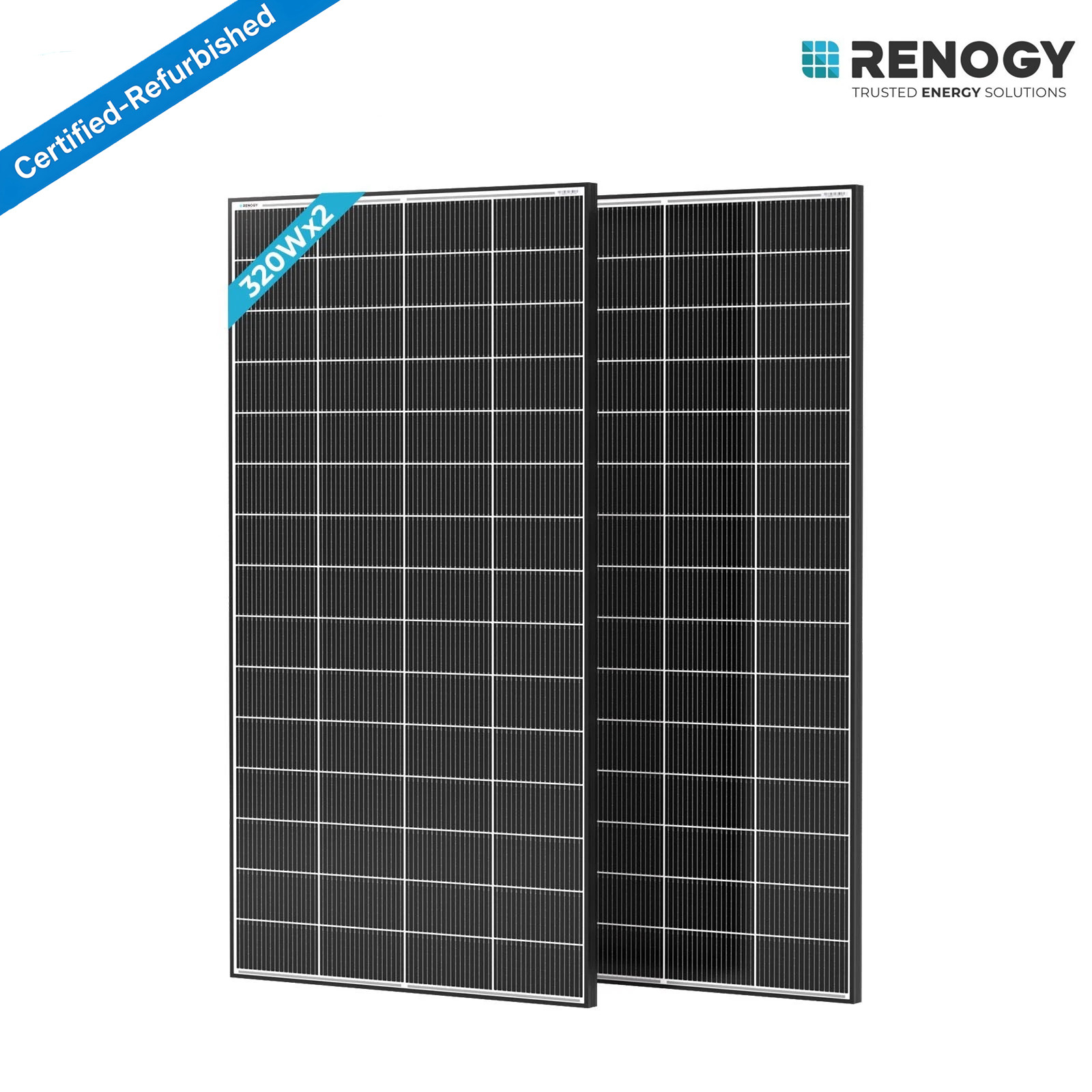 Refurbished Renogy 320W N-Type Solar Panel 2-Pack Monocrystalline On/Off For RV