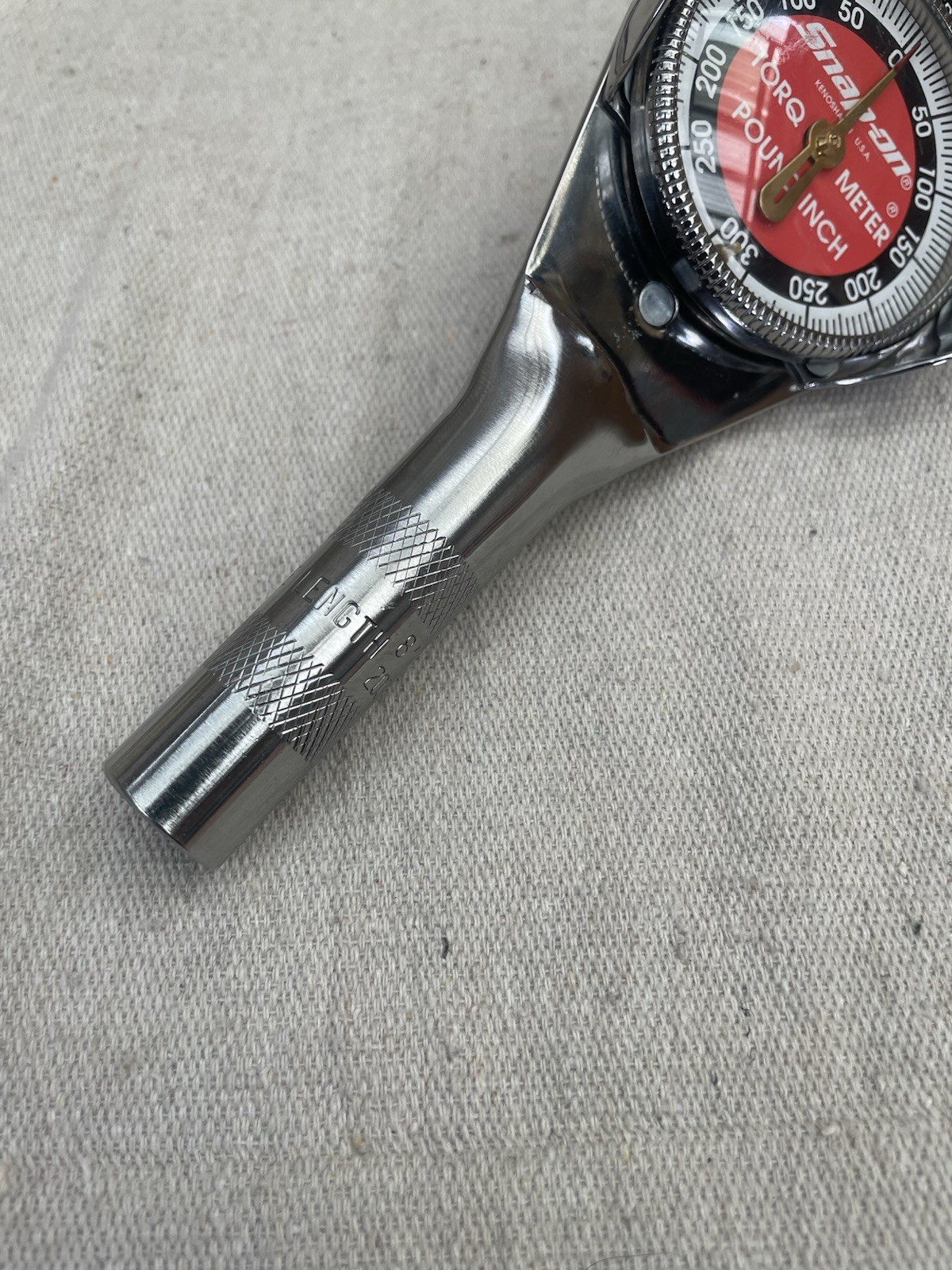 Snap On Torq- Meter, Model TE25A 3/8 Drive Original USA Chrome