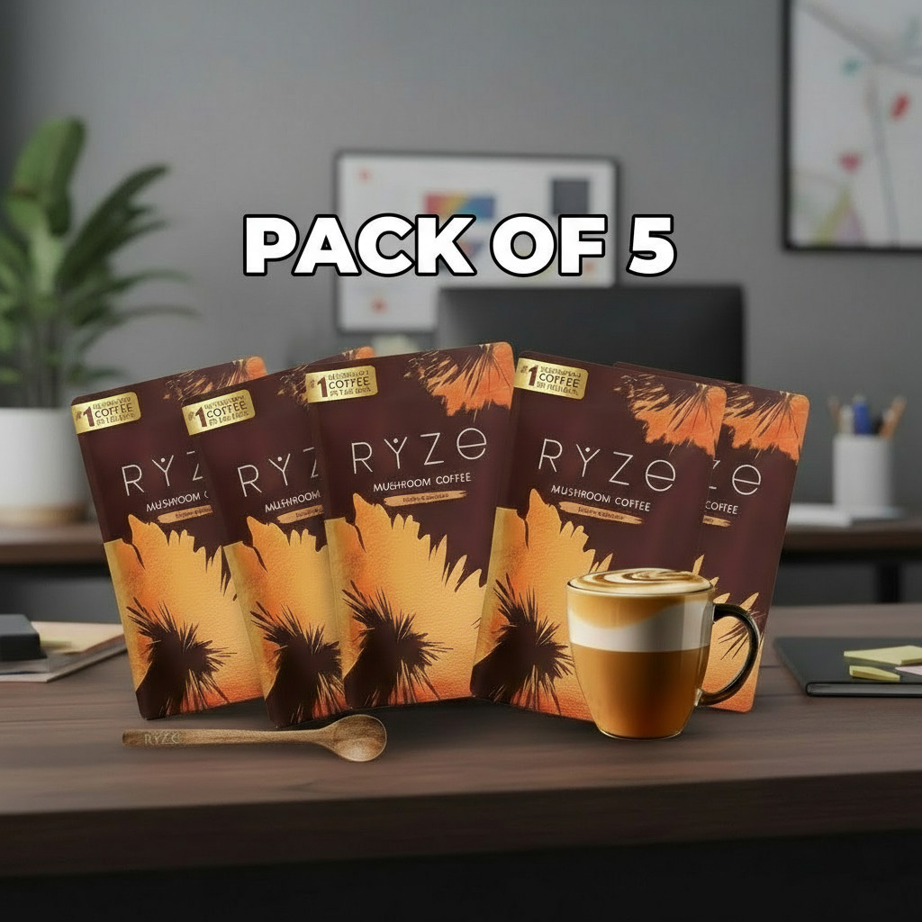 Pack OF 5 Organic Mushroom Coffee – Coffee for Better Energy – 30 Servings