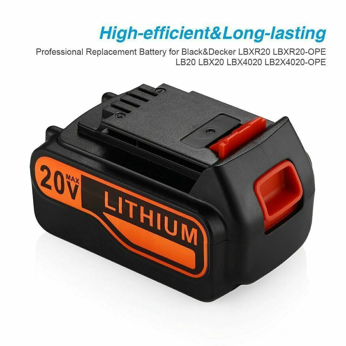 Battery Replacement For Black Decker 20V 20Volt Lithium LBXR20 LB2X3020 LB20