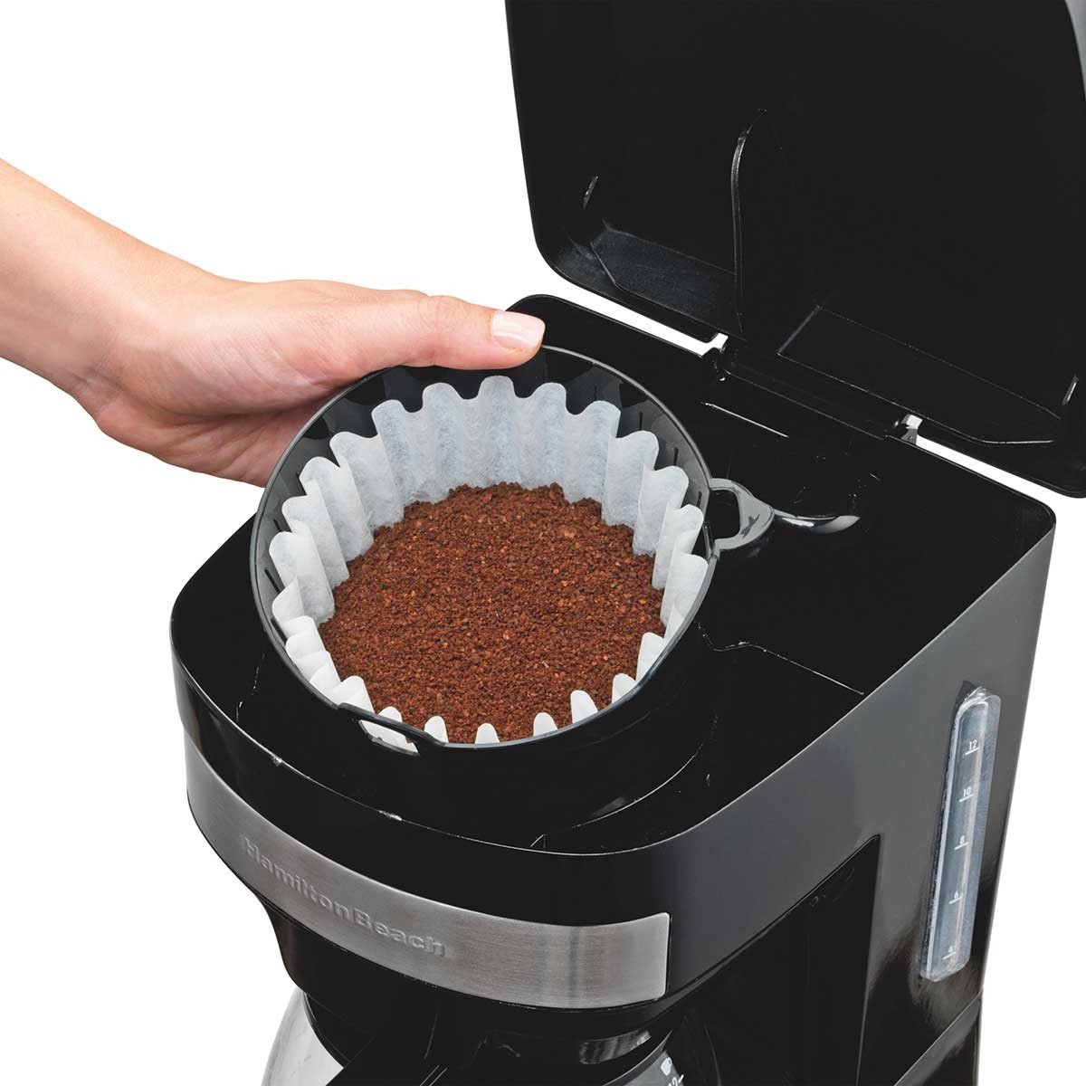 Hamilton Beach 46290 Programmable 12 Cup Coffee Maker Drip Brew Pause Black
