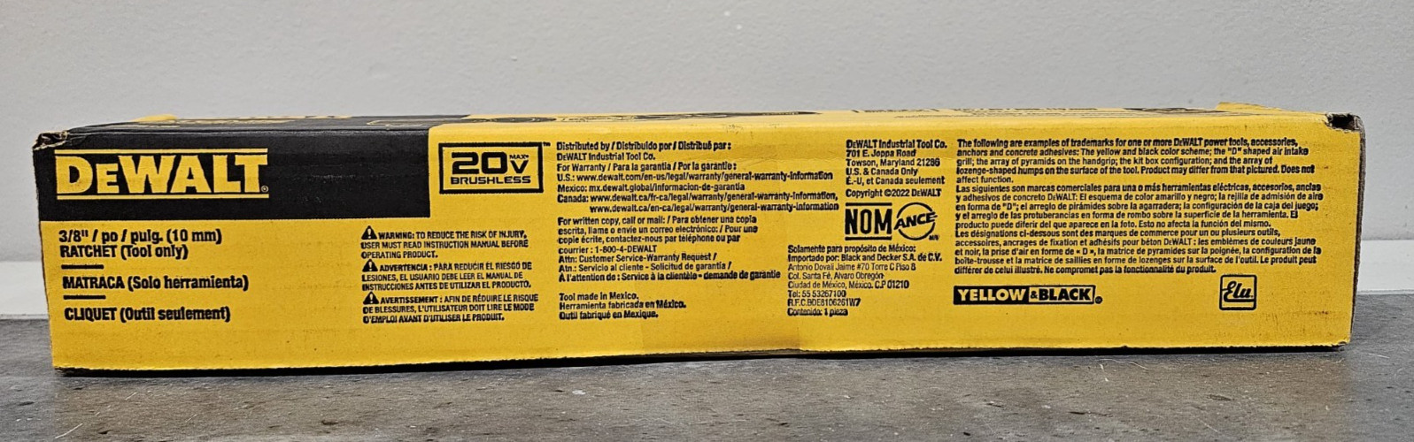 DEWALT ATOMIC COMPACT SERIES 20V MAX Brushless 3/8” Ratchet DCF513B (Tool Only)