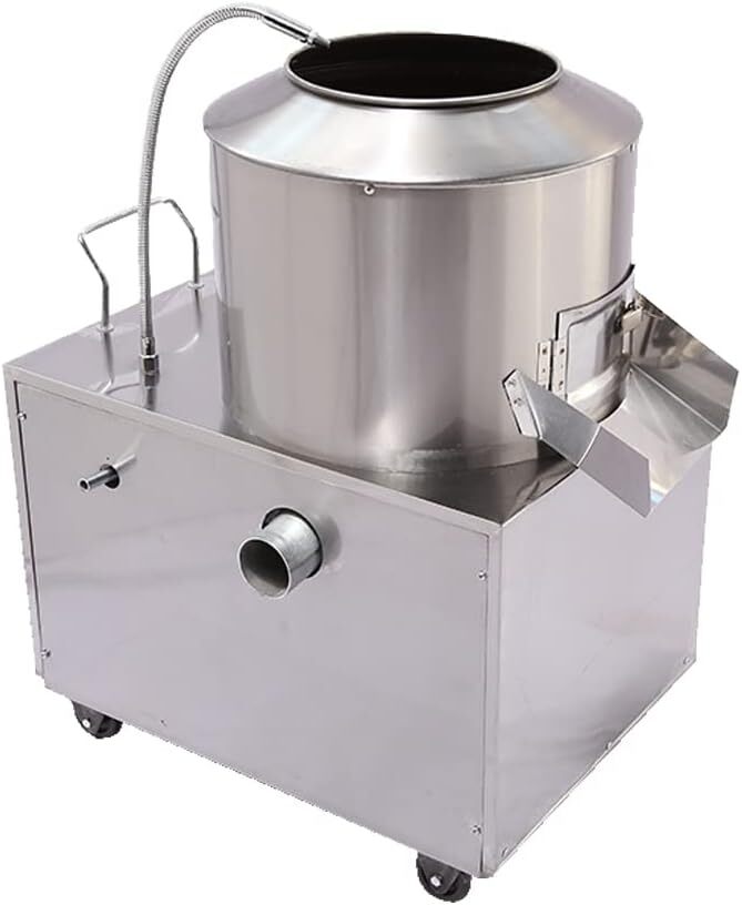 Commercial Potato Peeler 1500W Automatic Potato Washer Caster Electric 220kg/h
