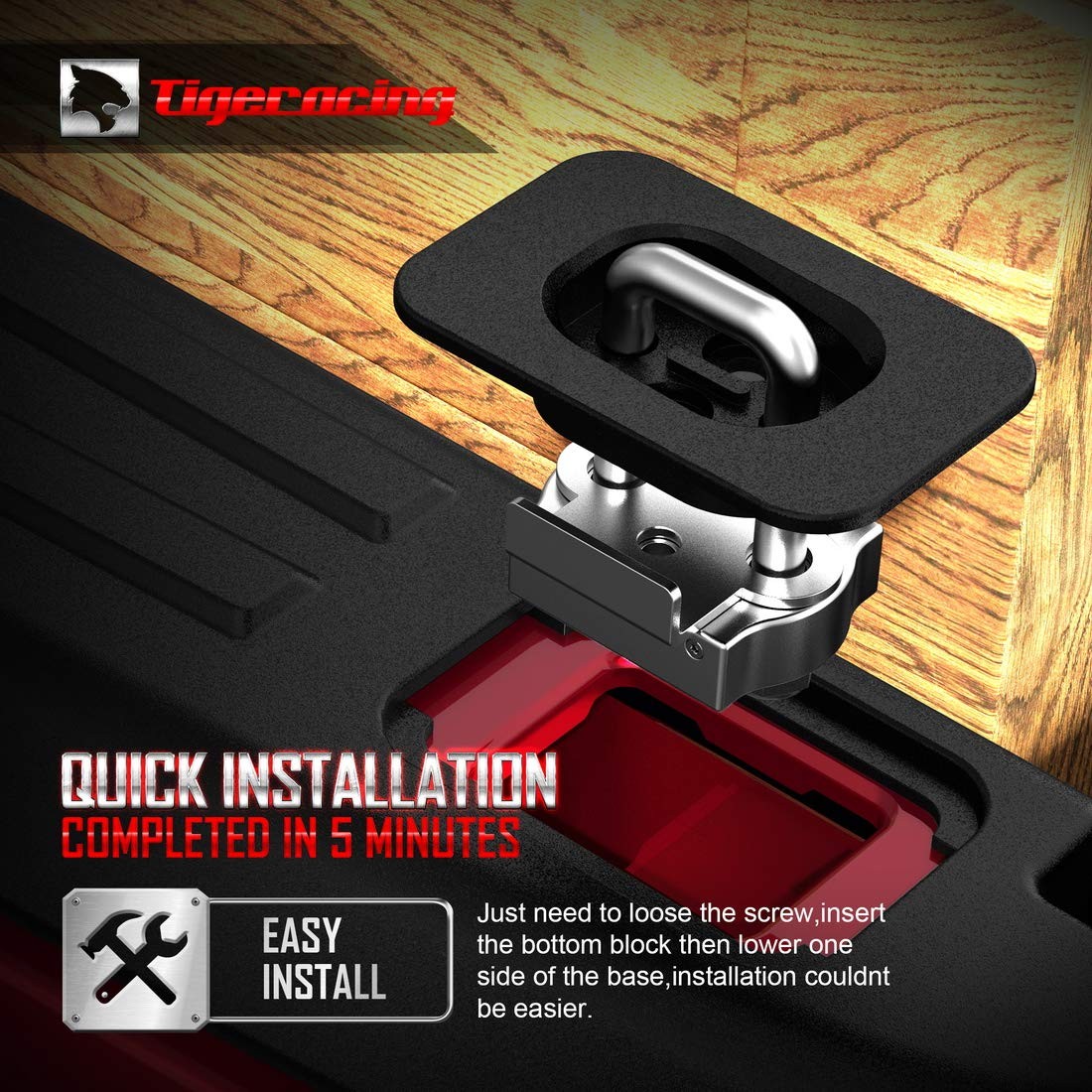 Tie Down Anchors 3000 LBS Capacity All Metal Compatible with 2019 Ram 1500