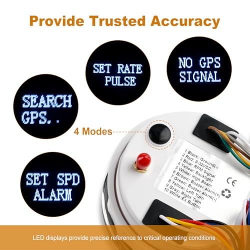 3.34inch 85MM Speedometer 0-120MPH + 8000 RPM Tachometer DC12V for Car White