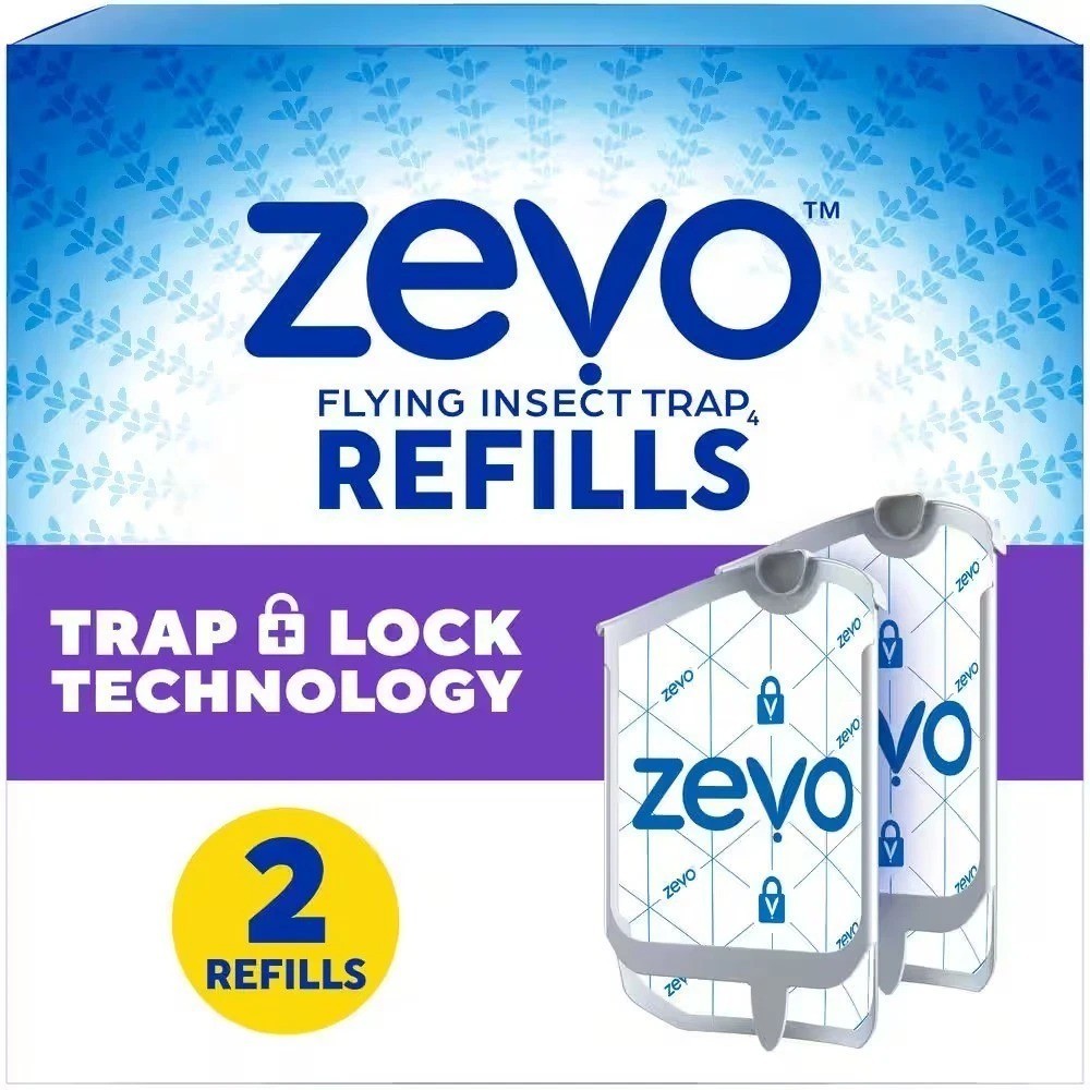 Zevo Flying Insect Trap, Fly Trap Refill Cartridges 2 Refill Cartridges