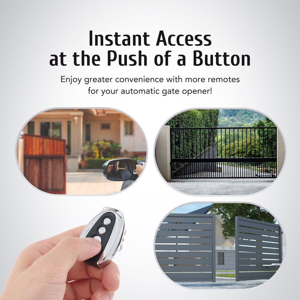 2PCS 433MHz Remote Control Backup Key Sliding Gate Opener Automatic Operator