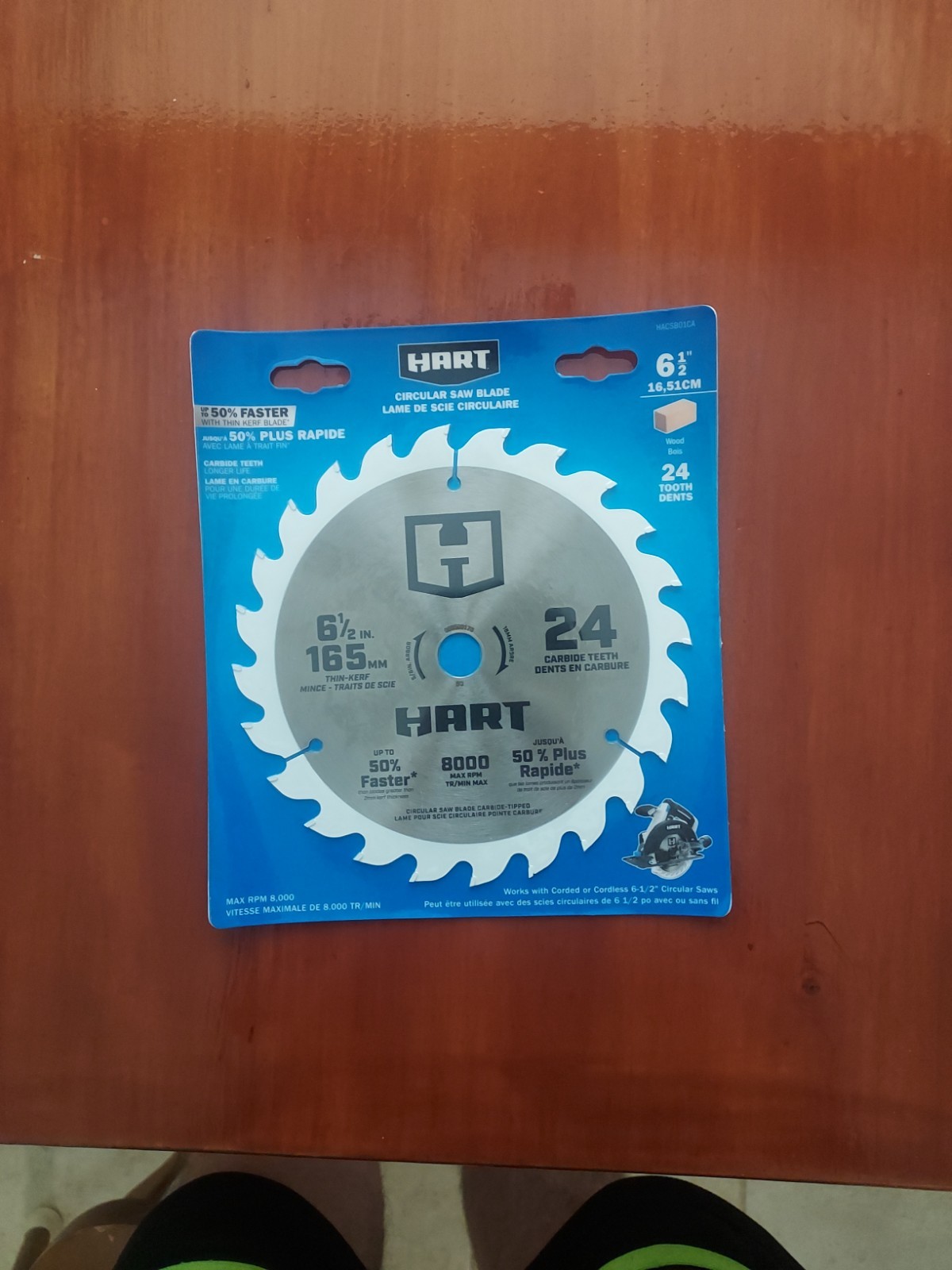 Hart Circular Saw Blade 6.5″ 24T 8000 RPM Carbide Teeth HACSB01