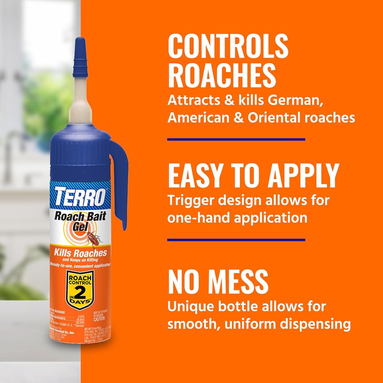 Ready To Use Indoor Roach Bait Roach Gel Killer 3 Oz Free Shipping USA