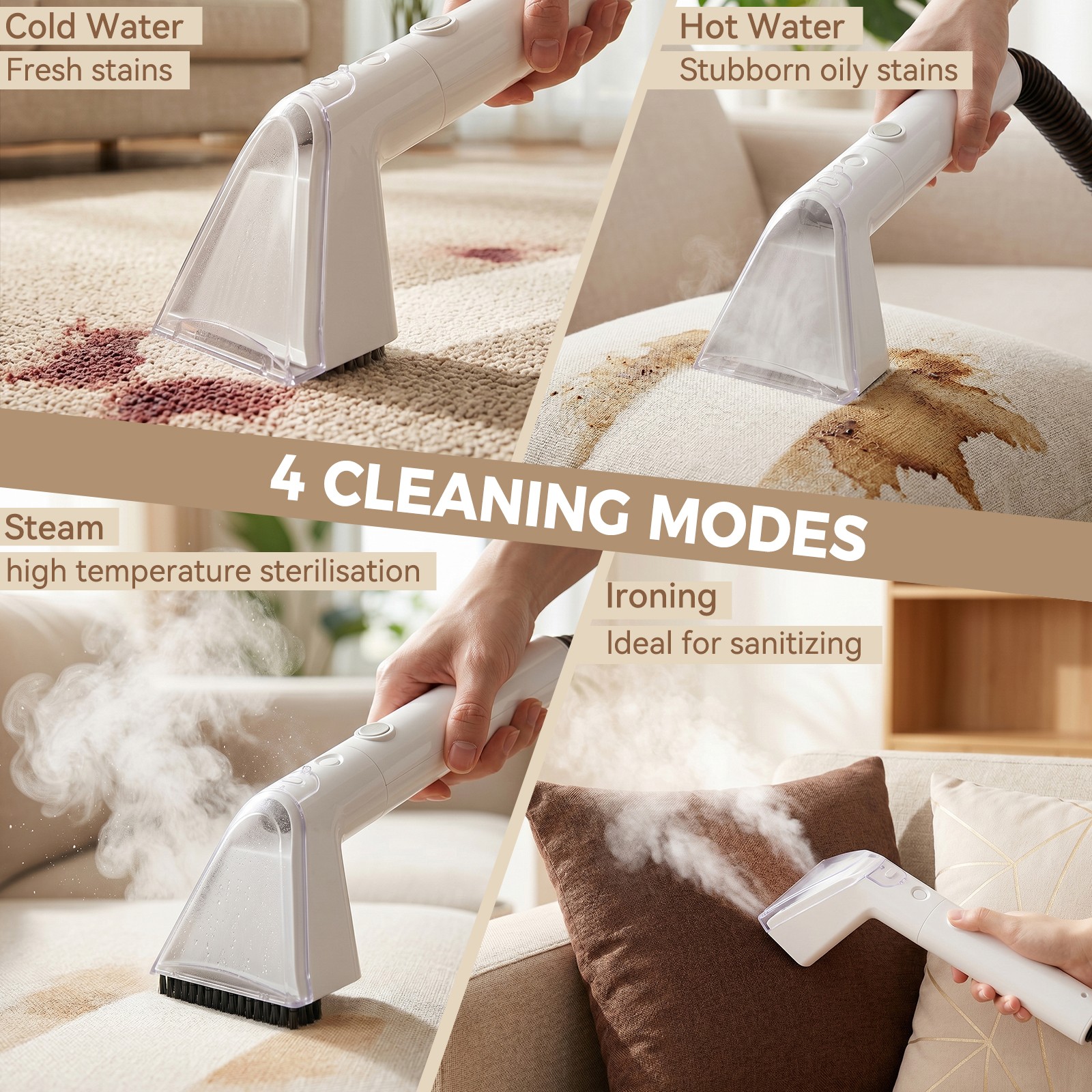 1700W High Power Steam Cleaner Portable Carpet and Upholstery Stain Remover A7