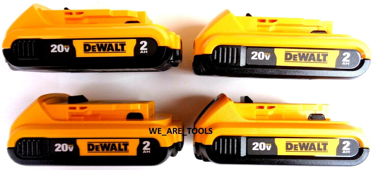 (4) Dewalt 20V DCB203 2.0 AH MAX XR Batteries 20 Volt For Drill, Saw