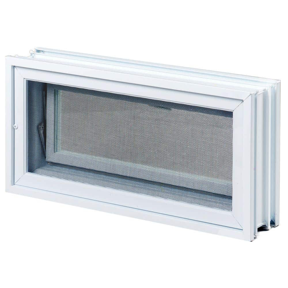 Hopper Vent for Glass Block Windows Durable 15.5 in. x 7.75 in. x 3.12 in. NEW
