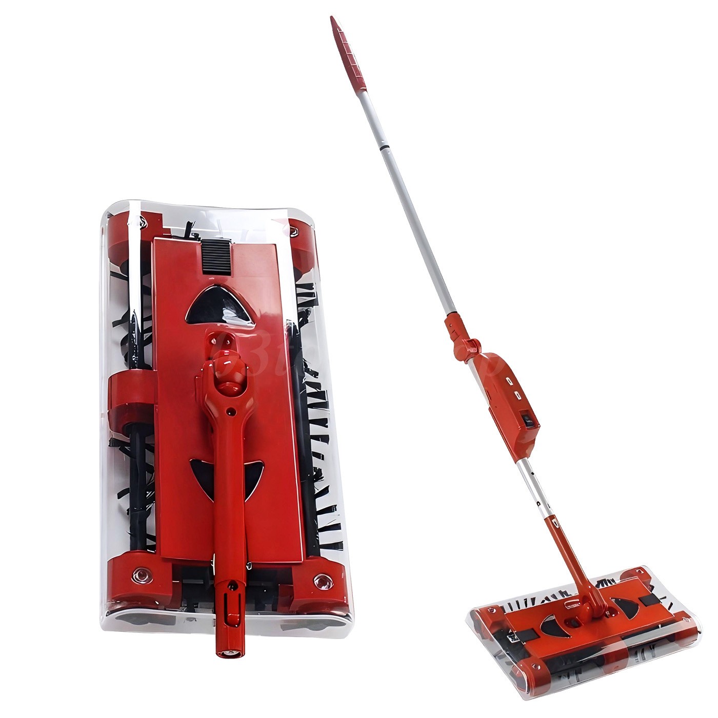 Swivel Sweeper Cordless Vacuum Lightweight 4000 RPM 360 Swivel Rechargeable Quad
