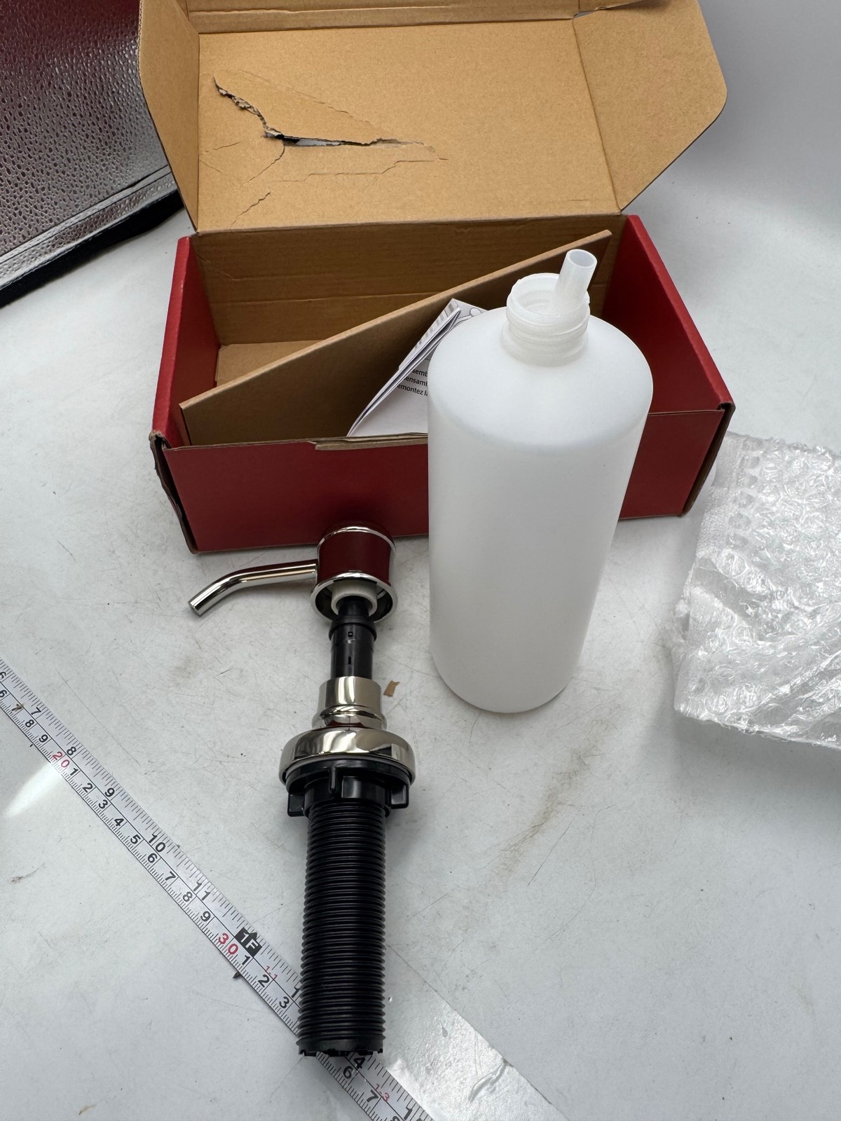 Pfister Soap Dispenser KSD-TDD Polished Nickel Sink Mount Bottle Pump