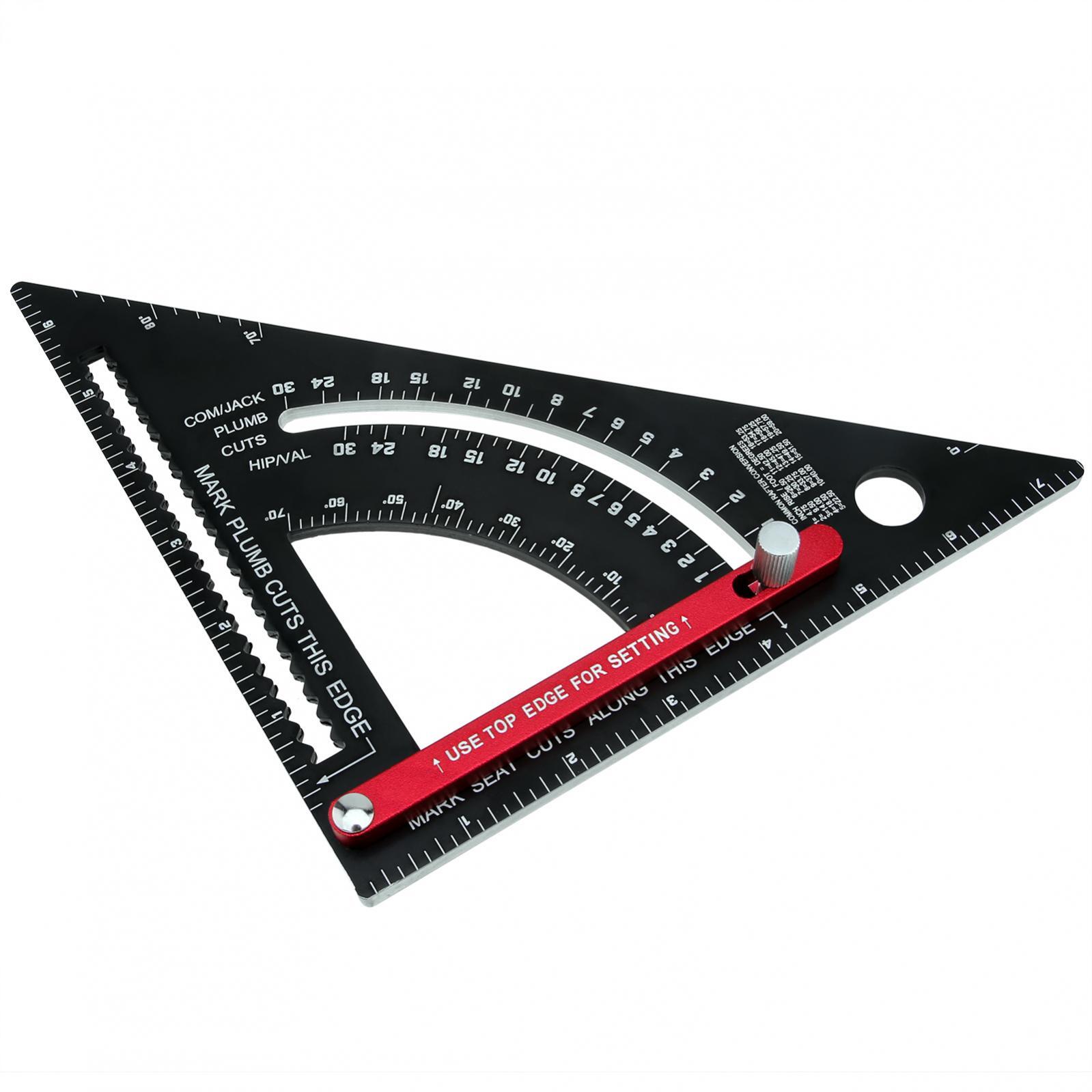 7″ Positioning Adjustable Angle Triangle Ruler Carpenter Square Woodworking Tool